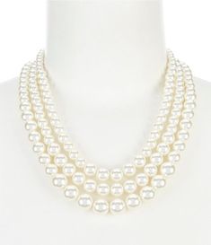 Women's Pearl Jewelry | Dillard's Pearl Jewlery, Necklace Layers, Apple Dumplings, Pearl Collar, Jewelry Promotion, Pearls Jewelry, Crescent Roll, Statement Bib Necklace, Pearl Design