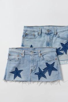 Patch Denim, Denim Patches, Urban Renewal, Denim Mini, Denim Mini Skirt, Preppy Outfits