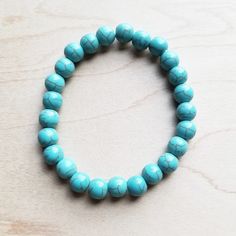 Bracelet Bar- Create Your Own Stack Mix and Match to create a look that's all your own! 8mm stretch bracelet Although your item will resemble the photo, each piece is created by hand, so no two are identical.Thank you for visiting The Jewelry Junkie! Trendy Turquoise Beaded Stretch Bracelet, Casual Turquoise Beaded Bracelet, Spiritual Turquoise Beaded Hypoallergenic Bracelet, Spiritual Turquoise Stretch Bracelet With 8mm Beads, Turquoise Spiritual Stretch Bracelet With 8mm Beads, Spiritual Turquoise Stretch Bracelet Gift, Hypoallergenic Turquoise Beaded Bracelets For Healing, Turquoise Howlite Beaded Bracelets, Casual Turquoise Jewelry For Healing