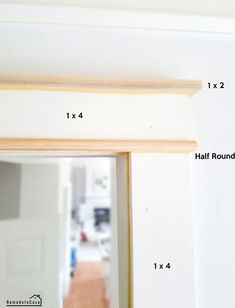 measurements for the top half of a mirror and bottom half of a wall with wood trim