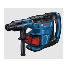 the bosch power tool is on display in this image, it's blue and black