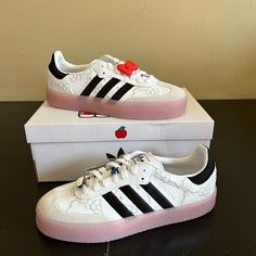 Adidas Hello Kitty Samba Women's Size 7 Brand New Never Used Samba Shoes, Adidas Shoes Women, Hype Shoes, Adidas White, Shoes Adidas, Pink Adidas, Adidas Samba, White Adidas, Adidas Shoes