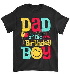 Dad of the Birthday Boy T shirt Father Dads Daddy Men GiftsLIMITED TIME ONLY! NOT SOLD IN STORES!Quantities are limited and only available for a few days, hurry and get yours!Standard Fit. Soft, comfortable and high-quality. Poly-blend cotton material. It’s economical and easily washed. Printed using advanced technology. 100% Safe and Secure Checkout.Made in the USA. Ships Worldwide.Order More Than 1 and Save on Shipping! Perfect gift for Birthday, Mother’s Day, Father’s Day, P Dino Shirt, Birthday Mother, Parents Day, Shark T Shirt, Men Gifts, Birthday Boy, Art Shirts, Kid Tees, Boys T Shirts