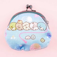 Organize your coins inside this kawaii purse featuring prints of Sumikko Gurashi characters and uchiwa (traditional Japanese fan). It has a metal clasp closure. A cute coin purse featuring Sumikko Gurashi and uchiwa Features a metal clasp closure Original licensed product from San-X Japan Kawaii Coin Purse For Daily Use, Kawaii Coin Purse Pouch For Daily Use, Kawaii Pouch Coin Purse For Daily Use, Cute Multicolor Coin Purse For Personal Use, Kawaii Coin Purse With Card Slots For Gift, Kawaii Rectangular Coin Purse Gift, Traditional Japanese Fan, Kawaii Purse, Cute Coin Purse