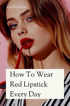 French Red Lipstick Aesthetic, Red Lipstick Tips, Red Lipstick Outfit, Brown Liquid Eyeliner, Red Lipstick Quotes, Fuuny Memes, Red Lips Makeup Look, Thick Eyeliner