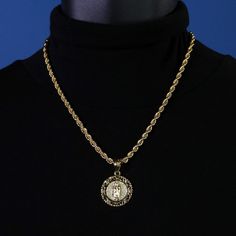 - Brand New Necklace + Pendant - Real 14k Gold-Plated - 20" Rope Necklace - High Quality, Will Not Tarnish - Reasonable Offers Accepted Gold-plated Rope Chain Jewelry With Round Pendant, Gold Plated Rope Chain Jewelry With Round Pendant, Gold Plated Rope Chain With Round Pendant, 14k Gold Medallion Necklace With Rope Chain, Luxury Round Rope Chain Necklaces, Yellow Gold Medallion Necklace With Rope Chain, Formal Rope Chain Pendant Jewelry, 14k Gold Rope Chain Pendant Jewelry, Damascus Steel Wedding Band