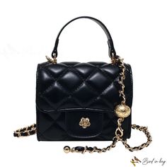 Bird in Bag - Small gold ball ringer chain bag bag new fashion crossbody bag shoulder bag Trendy Gold Flap Bag With Top Handle, Trendy Gold Top Handle Flap Bag, Trendy Gold Flap Clutch Bag, Trendy Gold Crossbody Flap Bag, Street Trends, Chain Bag, Bird In Bag, Bag Bag, Chain Bags