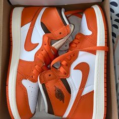 Brand New In Box Orange Jordan, Jordan 1s, Orange White, Number 1, Color Orange, Kids Shoes, Kids Shop, Shoes Sneakers, Brand New