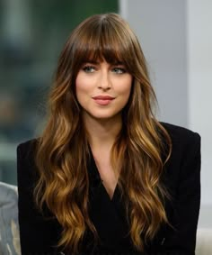 Hairstyles for School Events: Cute and Classy Brand Video, Brand Shoot, Long Hair With Bangs, Haircuts For Long Hair, Dakota Johnson, Long Hair Cuts, Balayage Hair