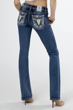 Embrace the spirit of the Wild West with a floral twist in these trend-setting denims. With a perfect blend of rugged charm and feminine flair, you'll be ready to bloom wherever you roam. Shop our Western Bloom Bootcut Jeans today on MissMe.com Embellished Flare Jeans For Spring, Classic Style Outfits, The Wild West, Body Dress, High Rise Denim, Style Outfits, Country Life, Wild West, Miss Me