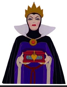 the evil queen from disney's maleficent is holding a radio in her hands