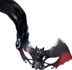 Gothic Black Masquerade Mask For Mardi Gras, Black Halloween Evening Mask, Black Evening Masks For Halloween, Gothic Black Eye Masquerade Mask, Gothic Black Masquerade Mask For Theater, Black Gothic Eye Mask For Masquerade, Black Gothic Masquerade Mask For Theater, Gothic Black Masks And Prosthetics For Mardi Gras, Black Masquerade Mask For Halloween Evening