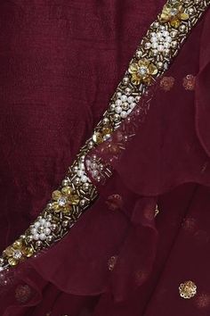 Shop for Nidhika Shekhar Maroon Pre-draped Embroidered Saree Gown for Women Online at Aza Fashions Draped Saree Gown, Cutdana Embroidery, Saree Gowns, Draped Saree, Gown For Women, Saree Gown, Drape Saree, Embroidered Saree, Sequin Embroidery