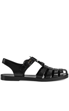 Sandals designed by the fashion house Gucci. Luxurious sandals made of rubber with a glossy finish and decorated with the famous Gucci logo on the front and on the back strap. The sandals have a buckle closure for full adjustment to the dimensions of your foot and maximum comfort.Open toe Buckle closure100% rubber upper 100% rubber sole Made in Italy Luxurious Sandals, Strapped Sandals, Gucci Shop, International Clothing, Gucci Logo, Gg Logo, Luxury Women Fashion, Black Leather Sandals, Shoes Flats Sandals