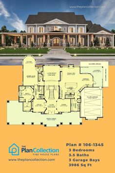 luxury house plans, Plan # 106-1345 Luxury Plan, Exercise Room, Room Fireplace