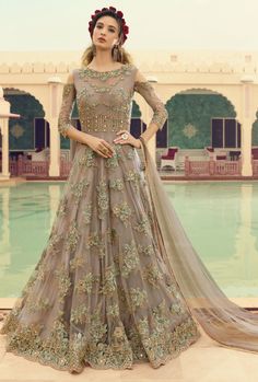 Wedding Anarkali, Anarkali Tops, Floor Length Anarkali, Suits Punjabi, Punjabi Salwar, Designer Anarkali Suits, Yellow Party, Kameez Designs, Party Wear Gown