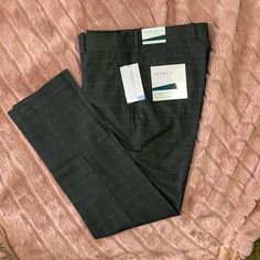 Perry Ellis Men’s Charcoal Grey Plaid Dress Slacks. Brand New Tagged Size 34x30 Grey Plaid, Dress Slacks, Perry Ellis, Grey Pants, Plaid Dress, Charcoal Grey, Dark Grey, Dress Pants, Mens Pants