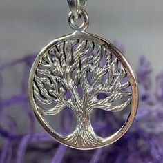 Solid Sterling Silver on a chain The Tree of Life is an ancient symbol of the never-ending cycle of life and is usually associated with female power. This tree with its intricate lines and detail is a perfect symbol for any woman that is the center of life and joy in your life. 1" x 1" pendant comes on a sterling silver chain. *****Connection to Heaven Many cultures believe the trees branches reaching to the heavens is symbolic of the connection between the mortal and spirit worlds - that we on Gift Tree, Acorn Necklace, Female Power, Tree Jewelry, Jewelry Nature, Beautiful Symbols, Celtic Tree Of Life, Wiccan Jewelry, Celtic Tree