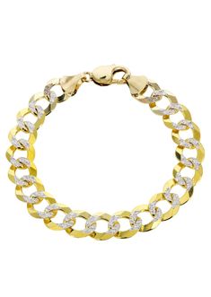 Semi Solid Yellow White Pave Cuban Bracelet | 10K Yellow Gold. This bracelet is fully customizable, so you can pick your length and width above. Once you selected you length and width, you can see the adjusted gram weight above the price. -100% REAL GOLD -LIFETIME WARRANTY -LIFETIME MAINTENANCE -LIFETIME UPGRADE -15 DAY MONEY BACK GUARANTEE -FREE SHIPPING -FINANCING AVAILABLE Luxury Gia Certified Men's Jewelry, Xo Jewelry, Gold Earrings For Men, Mens Diamond Bracelet, Cuban Bracelet, Silver Chain For Men, Gold Watches Women, Mens Gold Rings, Mens Bracelet Silver