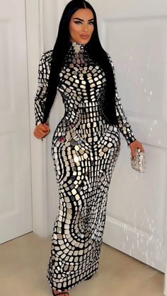 this is a unique handcrafted dress with real glass details all over, mock neck and zipper in back. Material is super stretchy **This is a pre order piece** ships in 1-2 weeks Model wearing size small Mans Clothes, Sassy Outfits, Glass Dress, Good Makeup, Cher Photos, Gala Gowns, Birthday Dress Women, Chic Dress Classy, Dinner Dress Classy