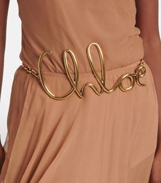 Chloé Iconic belt in gold - Chloe | Mytheresa Chloe Jewelry, Name Vintage, Color Name, Color Names, Vintage Gold, Knee Boots, Designing Women, Clothing And Shoes, Chloe