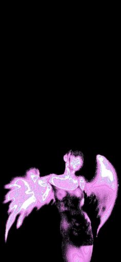 an artistic image of a woman with wings on her body