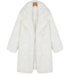 Top Seller for Womens Faux Fur Lapel Collar Jacket Outwear Winter Warm White Trench Overcoat Sz, Womens Coats Jackets Fur Coat White, White Fur Jacket, Fur Clothes, Lapel Collar Coat, White Winter Coat, White Fur Coat, New Style Tops, Casual Slacks, Collared Jacket