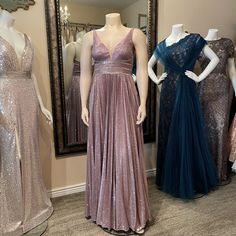 Liquidation Metallic Blush Glitter Crystal Trimmed Flared Pleated Long Dress. Size 12 Final Clearance Price $125 Elegant V-neck Glitter Dress, Glitter V-neck Evening Dress, Glitter V-neck Evening Dress For Night Out, Glitter V-neck Cocktail Dress, Glitter V-neck Evening Dress For Formal Events, Glitter V-neck Evening Dress For Formal Occasions, Elegant Shimmer V-neck Evening Dress, V-neck Glitter Evening Dress For Formal Events, Pink Glitter Sequin Evening Dress