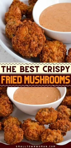 The easy appetizer recipe is one of the best! Everyone will rave about these crispy deep fried mushrooms with a slightly spicy panko breading. The perfect game day food! Make them at your next football party! Deep Fried Mushrooms, Fried Mushroom Recipes, Deep Fried Foods, Breaded Mushrooms, Mushroom Side Dishes, Mushroom Dishes, Deep Fried Recipes, Fried Veggies, Mushroom Recipes Healthy