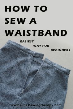 how to sew a waistband easy way for beginners