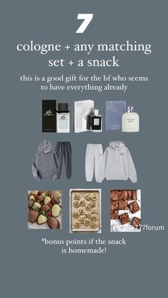 collage of items including sweaters, food and snacks