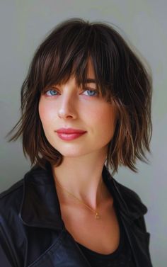 Transform your look with a chic bob cut featuring long bangs. This stylish and versatile hairstyle is perfect for any occasion, adding a modern edge to your appearance. Discover the best bob cut with long bangs ideas now! Bob Hairstyles With Long Bangs, Hairstyles With Long Bangs, Bob Cut Styles, Bangs Ideas, Chic Bob, Best Bobs, Kalay, Straight Bangs, Long Bangs