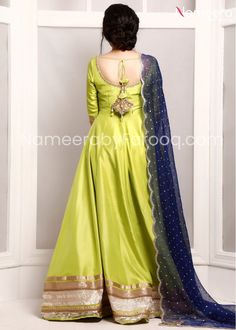 Buy Pakistani Maxi Dress For Wedding Wear is adorned with Blue Net Dupatta in Chatta Patti border, Green long frock giving a complete Desi wedding look. Pista Green Wedding Gown With Pallu, Pista Green Anarkali Gown With Cutdana, Pista Green Anarkali Dress For Reception, Elegant Pista Green Dress For Navratri, Pista Green Dress With Dori Work For Reception, Pista Green Dress With Dori Work For Navratri, Pista Green Dori Work Dress For Navratri, Anarkali Dress In Pista Green With Dupatta, Pista Green Anarkali Dress With Dupatta