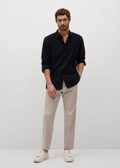 Men Formal Outfit, Casual Shirts Outfit, Black Shirt Outfits, Minimalist Fashion Men