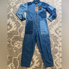 Houston White Collaboration For Target Unisex Adult Patchwork Jumpsuit. Brand New With Tags Size Xs Waist Measurement 18 Inches Across. Thigh Measurement 14 Inches Across. Ankle Opening 7 Inches Across Inseam 27 Inches Sleeve Length 23 Inches Chest 17 1/2 Inches Across. Blue Fitted Utility Jumpsuits And Rompers, Blue Fitted Utility Jumpsuit, Fitted Blue Utility Overalls, Fitted Blue Long Sleeve Overalls, Thigh Measurement, Patchwork Jumpsuit, Waist Measurement, White Pants, White Blue