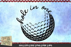 a drawing of a golf ball with the words live in on it's side