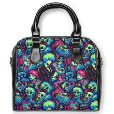 This Horror Novel Anime Style Shoulder Handbag is perfect for lovers of spooky and unique accessories. With vibrant colors and a double-sided print, this handbag is sure to stand out. The adjustable shoulder strap adds convenience, while the multiple pockets provide extra space for all your essentials.  Ideal for those who enjoy horror novels and anime, this handbag is perfect for Halloween and comic conventions. Product features - Vibrant colors with crisp printing - 100% PU leather material - Adjustable, removable shoulder strap - Multiple pockets for organization - Double-sided print for unique style Care instructions - Do not dryclean - Do not expose to the sun, keep in a dry place - Before cleaning the bag, remove all the items from the bag. Suggested to pretreat visible stains with s Horror Novels, Gothic Bag, Horror Novel, Style Anime, Japanese Manga, Unique Accessories, Soft Bristle Brush, Shoulder Handbag, Handbag Purse