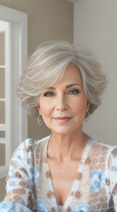 30 Short Haircuts for Older Women to Inspire Your Next Look Gorgeous Gray Hair, Short Silver Hair, Bob Hairstyles For Thick, Hair Mistakes, Short Grey Hair, Braut Make-up, Haircut For Older Women