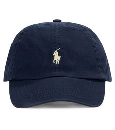 This navy baseball cap from Polo Ralph Lauren Kids is a timeless addition to your little one's warm-weather accessories rotation. Made from cotton twill, it's cut to a traditional paneled silhouette with a curved brim and accented with the label's polo player motif on the front. | Polo Ralph Lauren Kids Logo cotton cap Classic Navy Baseball Cap With Curved Visor, Navy Hat With Embroidered Logo And Curved Visor, Navy Baseball Cap With Embroidered Logo, Navy Baseball Cap With Embroidered Logo And Curved Brim, Navy Dad Hat With Embroidered Logo, Classic Cotton Baseball Cap With Visor, Classic Cotton Visor Baseball Cap, Navy Cotton Six-panel Hat, Navy Cotton Baseball Cap With Curved Brim