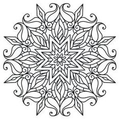 a black and white drawing of a snowflake