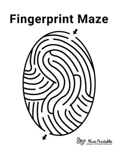 the fingerprint maze is an easy way to learn how to use it for children's art projects