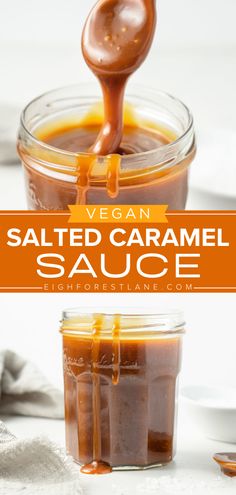 an image of salted caramel sauce in a jar