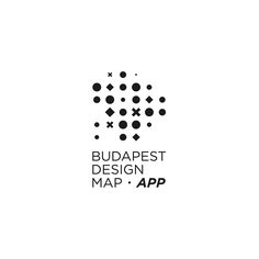 the logo for budapest design map app