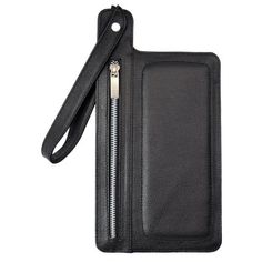 Full grain cowhide leather wristlet with side leather handle for easy carrying. Top zip-opening to main compartment with ample room for money, credit cards, and passport. Back zip-pocket large enough to carry up to an iPhone 7 Plus. Size: 1 size. Color: Black. Gender: female. Age Group: adult. Leather Handheld Bag With Wrist Strap, Handheld Leather Bag With Wrist Strap, Modern Leather Bag With Wrist Strap, Modern Travel Wristlet Clutch, Black Leather Bag With Wrist Strap, Handheld Leather Wallet With Zipper, Travel Clutch Wristlet With Mobile Phone Bag, Black Travel Bag With Wrist Strap, Travel Wristlet Clutch With Mobile Phone Bag