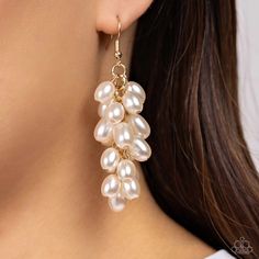 Pearl Posse Gold Earring Elegant White Jewelry For Spring, Elegant White Summer Earrings, Elegant White Spring Jewelry, Summer White Pearl Drop Jewelry, Casual White Jewelry For Party, Spring White Pearl Earrings, Elegant Cream Jewelry For Summer, Elegant Summer Cream Jewelry, White Jewelry For Summer Party