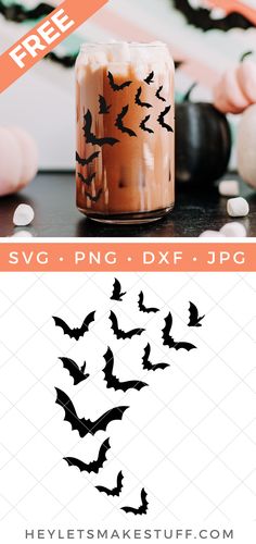 bats in a jar svg cut file for cricut, silhouette and other cutting machines