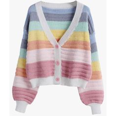 This Cardigan For Women Features A Multicolor Colorblock Pattern And Is Made From Acrylic Material. It Has A V-Neckline, Long Sleeves, And A Button-Up Front, Making It Perfect For Casual Fall Occasions. The Sweater Is Machine Washable And Comes In Size L. Condition: New, Nwot Keywords: Women’s Cardigan, Multicolor Sweater, Colorblock, V-Neck, Button-Up, Long Sleeve, Fall Fashion, Casual Wear, Acrylic Sweater. Pit To Pit 25 Length 18 Comes From A Smoke-Free Home. All Items Shipped Same Or Next Da Multicolor Sweater, Cardigan Crop Top, Rainbow Sweater, Fashion Bottoms, Color Block Cardigan, Cardigan Crop, Knit Cardigan Sweater, Designer Shorts, Striped Cardigan