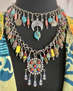 Berber Moon, Talhakimts, gate of paradise Tuareg coins coral Turquoise Necklace. | eBay Coral Turquoise, Rolo Chain, Adjustable Necklace, Boho Jewelry, Handmade Necklaces, Turquoise Necklace, Gate, Molding, Paradise