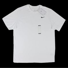 Brand New With Tags In Sealed Oem Packaging Nike Dri-Fit Classic Short Sleeve T-Shirt White Men's Sizes M, L, Xl, & Xxl The Nike Dri-Fit T-Shirt Delivers A Soft Feel, Sweat-Wicking Performance And A Great Range Of Motion To Get You Through Your Workout In Total Comfort. Dri-Fit Technology Helps Keep You Dry And Comfortable. Small Swoosh Design Appears On The Left Chest. Standard Fit For A Relaxed, Easy Feel Fabric: 57% Cotton/ 43% Polyester Style Code: Ar6029-100 100% Authentic Money Back Guaran Dri-fit Crew Neck T-shirt For Streetwear, White Go-dry Athleisure T-shirt, White Go-dry T-shirt In Athleisure Style, Nike Dri-fit T-shirt For Athleisure, Nike Dri-fit T-shirt With Go-dry Technology, Nike Dri-fit T-shirt With Go-dry, Nike Dri-fit Short Sleeve Tops, Nike Dri-fit Short Sleeve T-shirt, Dri-fit Go-dry Short Sleeve T-shirt