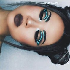 Carnaval Make-up, Cyberpunk Makeup, Mekap Mata, Makeup Tip, Neon Makeup